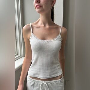 Brandy Melville Skylar Pointelle Lace Tank (NEW w/o Tag)